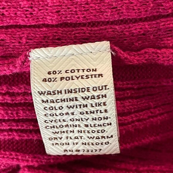 NWOT! Sonoma Pink Long Sleeve Sweater (with beige built-in undershirt). Size Lg. - Picture 5 of 9